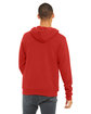 Bella + Canvas Unisex Sponge Fleece Full-Zip Hooded Sweatshirt red ModelBack