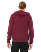 Bella + Canvas Unisex Poly-Cotton Fleece Full-Zip Hooded Sweatshirt MAROON ModelBack