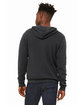 Bella + Canvas Unisex Poly-Cotton Fleece Full-Zip Hooded Sweatshirt DTG DARK GREY ModelBack