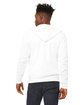 Bella + Canvas Unisex Poly-Cotton Fleece Full-Zip Hooded Sweatshirt DTG WHITE ModelBack