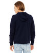 Bella + Canvas Unisex Poly-Cotton Fleece Full-Zip Hooded Sweatshirt NAVY ModelBack