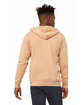 Bella + Canvas Unisex Poly-Cotton Fleece Full-Zip Hooded Sweatshirt HTHR SAND DUNE ModelBack