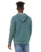 Bella + Canvas Unisex Poly-Cotton Fleece Full-Zip Hooded Sweatshirt HTHR DEEP TEAL ModelBack