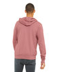 Bella + Canvas Unisex Poly-Cotton Fleece Full-Zip Hooded Sweatshirt MAUVE ModelBack