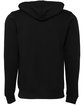Bella + Canvas Unisex Poly-Cotton Fleece Full-Zip Hooded Sweatshirt DTG BLACK FlatBack