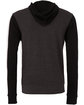 Bella + Canvas Unisex Poly-Cotton Fleece Full-Zip Hooded Sweatshirt DRK GRY HTR/ BLK FlatBack