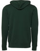 Bella + Canvas Unisex Poly-Cotton Fleece Full-Zip Hooded Sweatshirt FOREST FlatBack