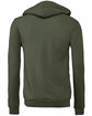 Bella + Canvas Unisex Poly-Cotton Fleece Full-Zip Hooded Sweatshirt MILITARY GREEN FlatBack