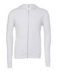 Bella + Canvas Unisex Poly-Cotton Fleece Full-Zip Hooded Sweatshirt WHITE FlatFront