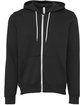 Bella + Canvas Unisex Poly-Cotton Fleece Full-Zip Hooded Sweatshirt DTG DARK GREY FlatFront