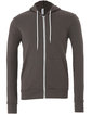 Bella + Canvas Unisex Poly-Cotton Fleece Full-Zip Hooded Sweatshirt ASPHALT FlatFront