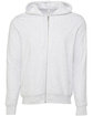 Bella + Canvas Unisex Poly-Cotton Fleece Full-Zip Hooded Sweatshirt ASH FlatFront