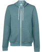 Bella + Canvas Unisex Poly-Cotton Fleece Full-Zip Hooded Sweatshirt HTHR DEEP TEAL FlatFront