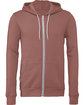 Bella + Canvas Unisex Poly-Cotton Fleece Full-Zip Hooded Sweatshirt MAUVE FlatFront