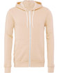 Bella + Canvas Unisex Poly-Cotton Fleece Full-Zip Hooded Sweatshirt PEACH FlatFront