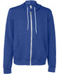 Bella + Canvas Unisex Poly-Cotton Fleece Full-Zip Hooded Sweatshirt HEATHER TRUE ROY FlatFront