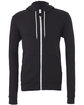 Bella + Canvas Unisex Poly-Cotton Fleece Full-Zip Hooded Sweatshirt DARK GREY FlatFront