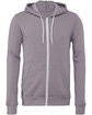 Bella + Canvas Unisex Poly-Cotton Fleece Full-Zip Hooded Sweatshirt STORM FlatFront