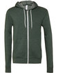 Bella + Canvas Unisex Poly-Cotton Fleece Full-Zip Hooded Sweatshirt HEATHER FOREST FlatFront