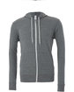 Bella + Canvas Unisex Poly-Cotton Fleece Full-Zip Hooded Sweatshirt DEEP HEATHER OFFront