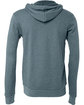 Bella + Canvas Unisex Poly-Cotton Fleece Full-Zip Hooded Sweatshirt HEATHER SLATE OFBack