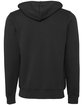 Bella + Canvas Unisex Poly-Cotton Fleece Full-Zip Hooded Sweatshirt DTG DARK GREY OFBack