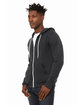 Bella + Canvas Unisex Poly-Cotton Fleece Full-Zip Hooded Sweatshirt DTG DARK GREY ModelQrt