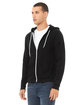 Bella + Canvas Unisex Poly-Cotton Fleece Full-Zip Hooded Sweatshirt BLACK ModelQrt