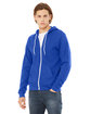 Bella + Canvas Unisex Poly-Cotton Fleece Full-Zip Hooded Sweatshirt TRUE ROYAL ModelQrt