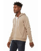 Bella + Canvas Unisex Poly-Cotton Fleece Full-Zip Hooded Sweatshirt TAN ModelQrt