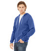 Bella + Canvas Unisex Poly-Cotton Fleece Full-Zip Hooded Sweatshirt HEATHER TRUE ROY ModelQrt