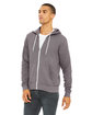 Bella + Canvas Unisex Poly-Cotton Fleece Full-Zip Hooded Sweatshirt STORM ModelQrt