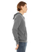 Bella + Canvas Unisex Poly-Cotton Fleece Full-Zip Hooded Sweatshirt DEEP HEATHER ModelSide