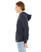 Bella + Canvas Unisex Poly-Cotton Fleece Full-Zip Hooded Sweatshirt HEATHER NAVY ModelSide