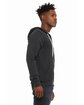 Bella + Canvas Unisex Poly-Cotton Fleece Full-Zip Hooded Sweatshirt DTG DARK GREY ModelSide