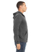 Bella + Canvas Unisex Poly-Cotton Fleece Full-Zip Hooded Sweatshirt ASPHALT ModelSide
