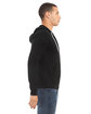 Bella + Canvas Unisex Poly-Cotton Fleece Full-Zip Hooded Sweatshirt BLACK ModelSide