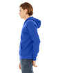 Bella + Canvas Unisex Poly-Cotton Fleece Full-Zip Hooded Sweatshirt TRUE ROYAL ModelSide