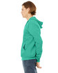 Bella + Canvas Unisex Poly-Cotton Fleece Full-Zip Hooded Sweatshirt TEAL ModelSide