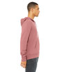 Bella + Canvas Unisex Poly-Cotton Fleece Full-Zip Hooded Sweatshirt MAUVE ModelSide
