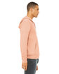 Bella + Canvas Unisex Poly-Cotton Fleece Full-Zip Hooded Sweatshirt PEACH ModelSide