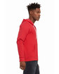 Bella + Canvas Unisex Poly-Cotton Fleece Full-Zip Hooded Sweatshirt HEATHER RED ModelSide
