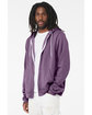 Bella + Canvas Unisex Sponge Fleece Full-Zip Hooded Sweatshirt hthr team purple ModelSide