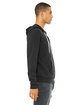 Bella + Canvas Unisex Poly-Cotton Fleece Full-Zip Hooded Sweatshirt DARK GREY ModelSide