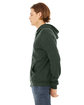Bella + Canvas Unisex Poly-Cotton Fleece Full-Zip Hooded Sweatshirt HEATHER FOREST ModelSide