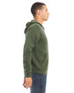 Bella + Canvas Unisex Poly-Cotton Fleece Full-Zip Hooded Sweatshirt MILITARY GREEN ModelSide