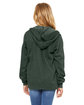 Bella + Canvas Youth Sponge Fleece Full-Zip Hooded Sweatshirt heather forest ModelBack