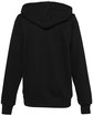 Bella + Canvas Youth Sponge Fleece Full-Zip Hooded Sweatshirt black FlatBack