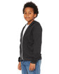 Bella + Canvas Youth Sponge Fleece Full-Zip Hooded Sweatshirt dark gry heather ModelQrt