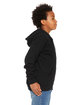 Bella + Canvas Youth Sponge Fleece Full-Zip Hooded Sweatshirt black ModelSide